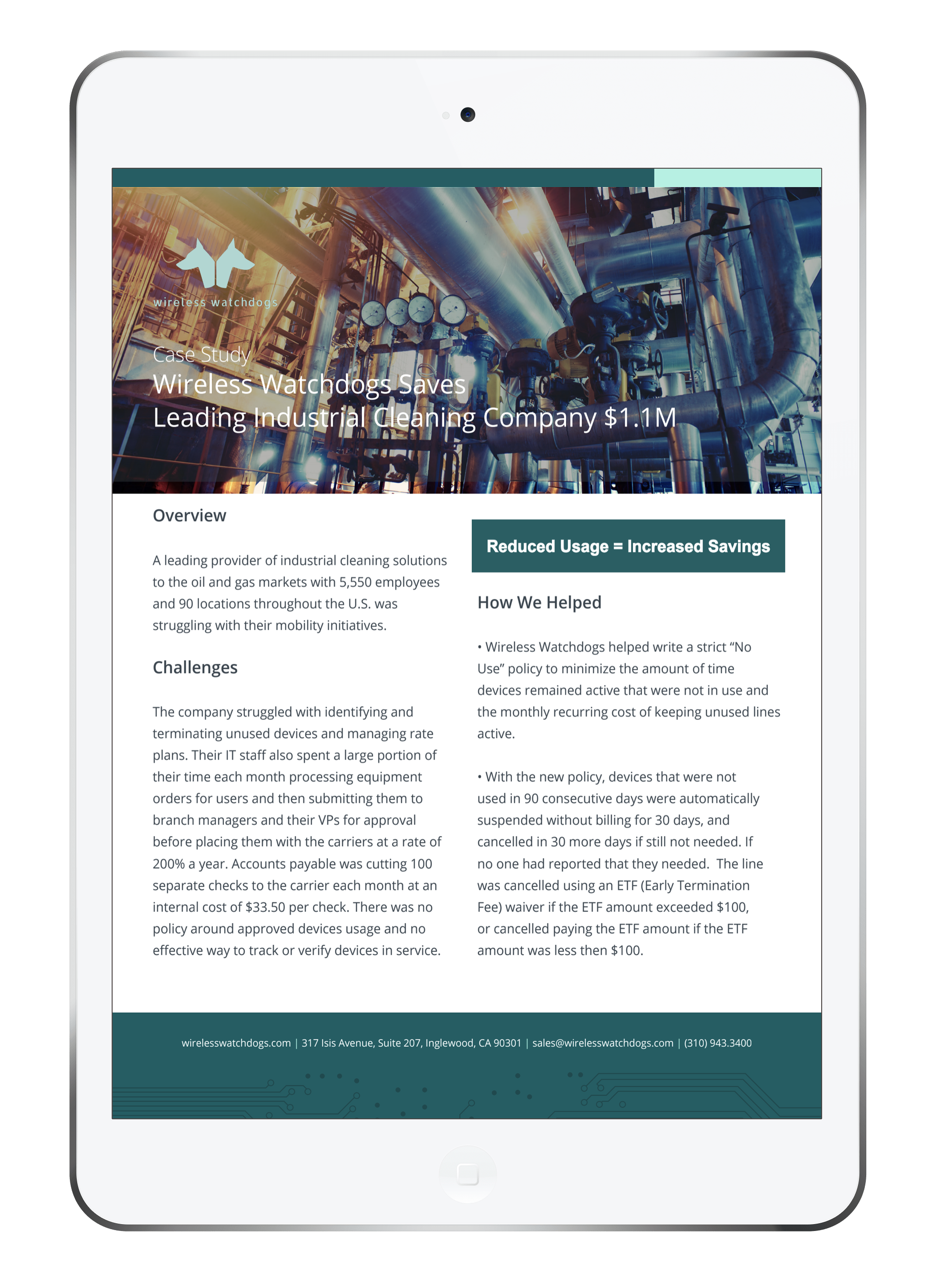 Oil & Gas MMS Savings Case Study Cover